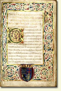 Decoration and historiated initial